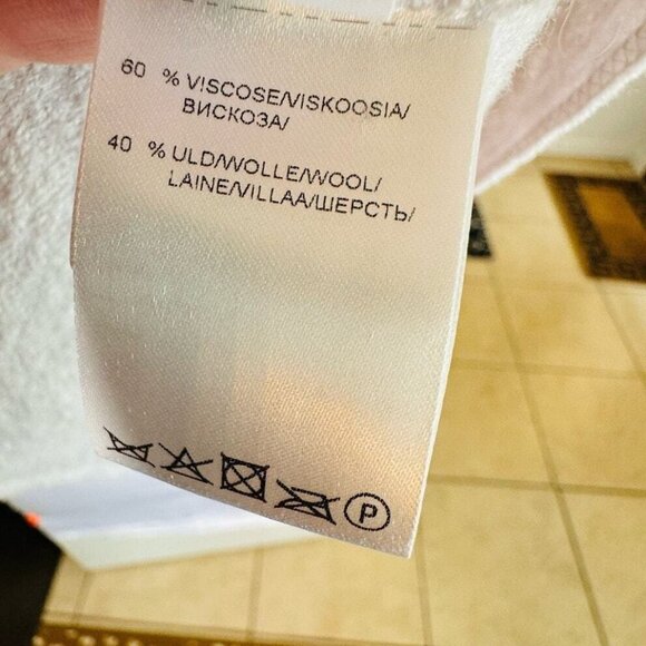 Q'Neel Nordic Design Cream Wool Sustainable Jacket Lagenlook Womens 10 Artsy - Picture 8 of 10